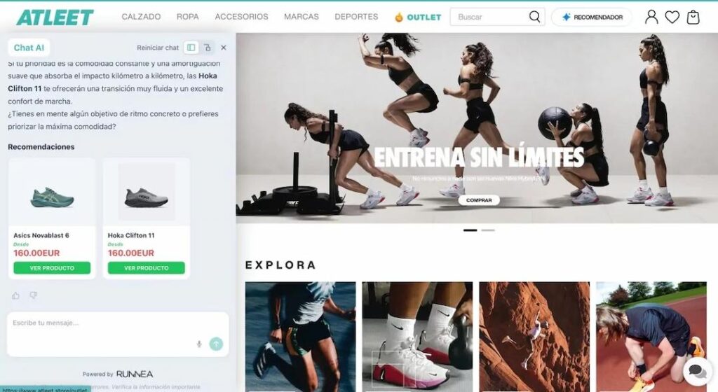Athleet incorpora el recomendador inteligente de Runnea